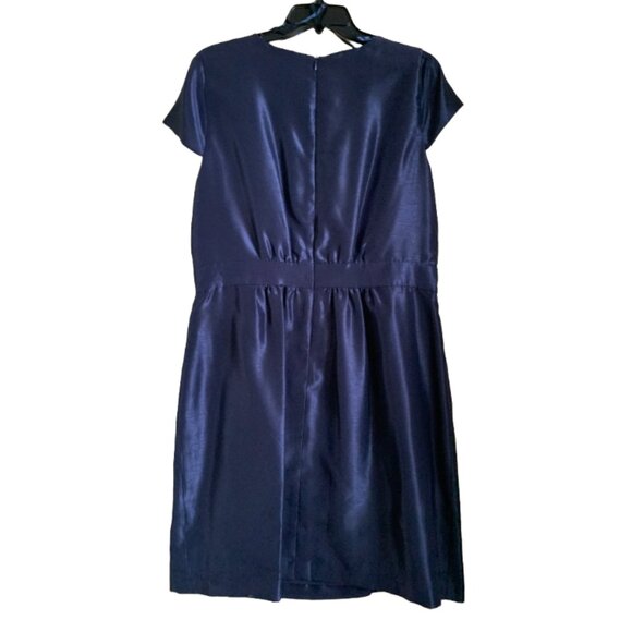 NWT Just Taylor Women's Navy Blue Jewel Surplice Cocktail Dress Sz 14 - Picture 5 of 9